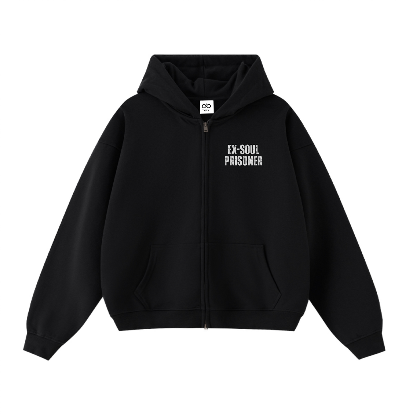 Ex-Soul Prisoner Double-Zip Cropped Hoodie