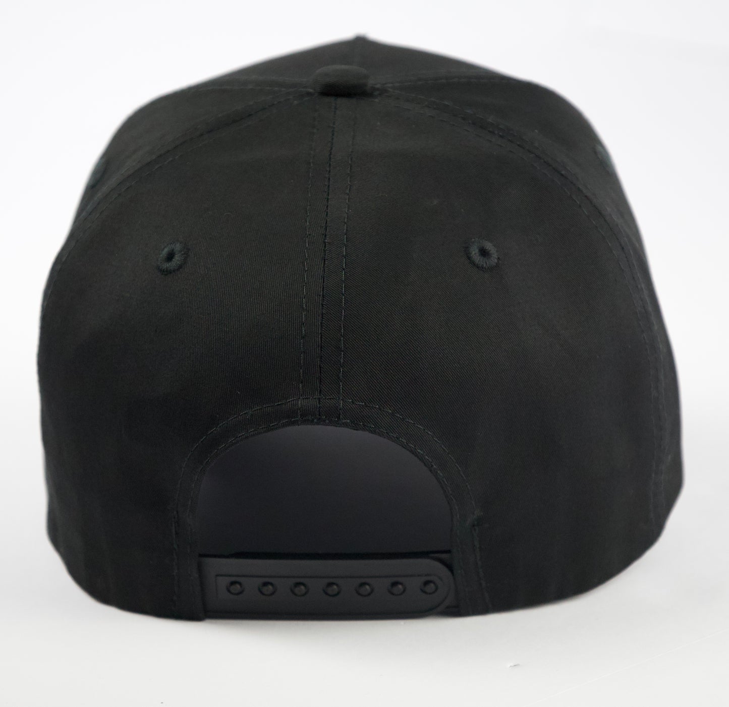 back of Black cap on a white background