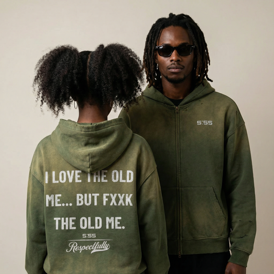 I Love The Old Me Sun-Faded Zip Hoodie