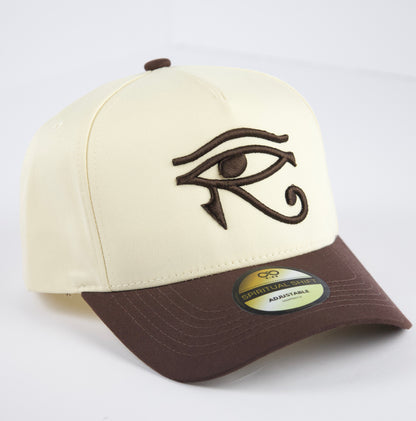 EYE OF HORUS BROWN TRUCKER HAT