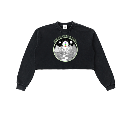 Nature Is My Church Washed Cropped Sweater