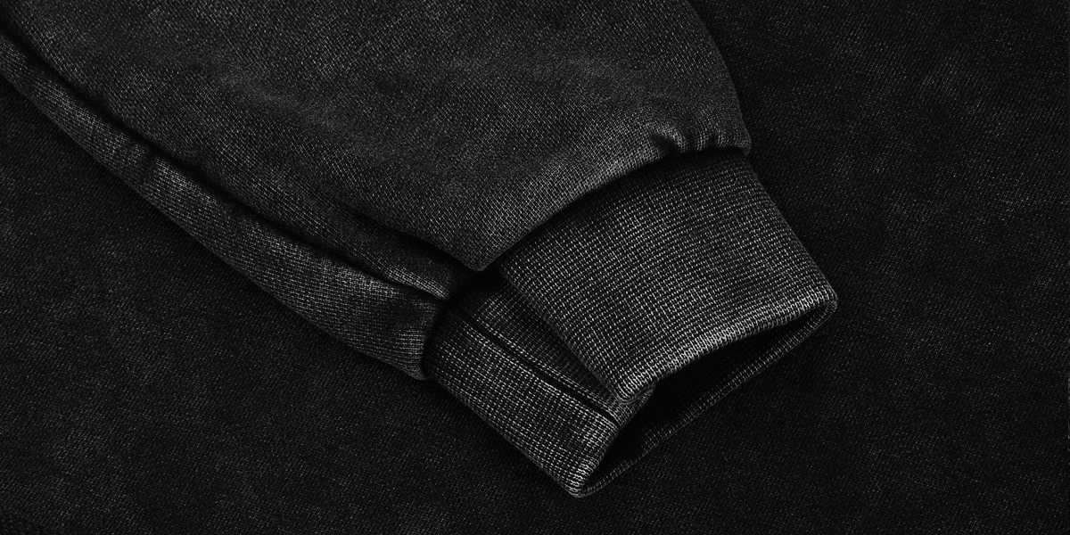 Gangster Healer Snow Washed Raw Edge Cropped Sweatshirt