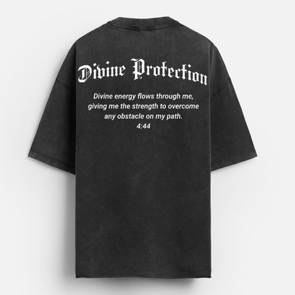Divine Protection Raw Hem Washed Tee