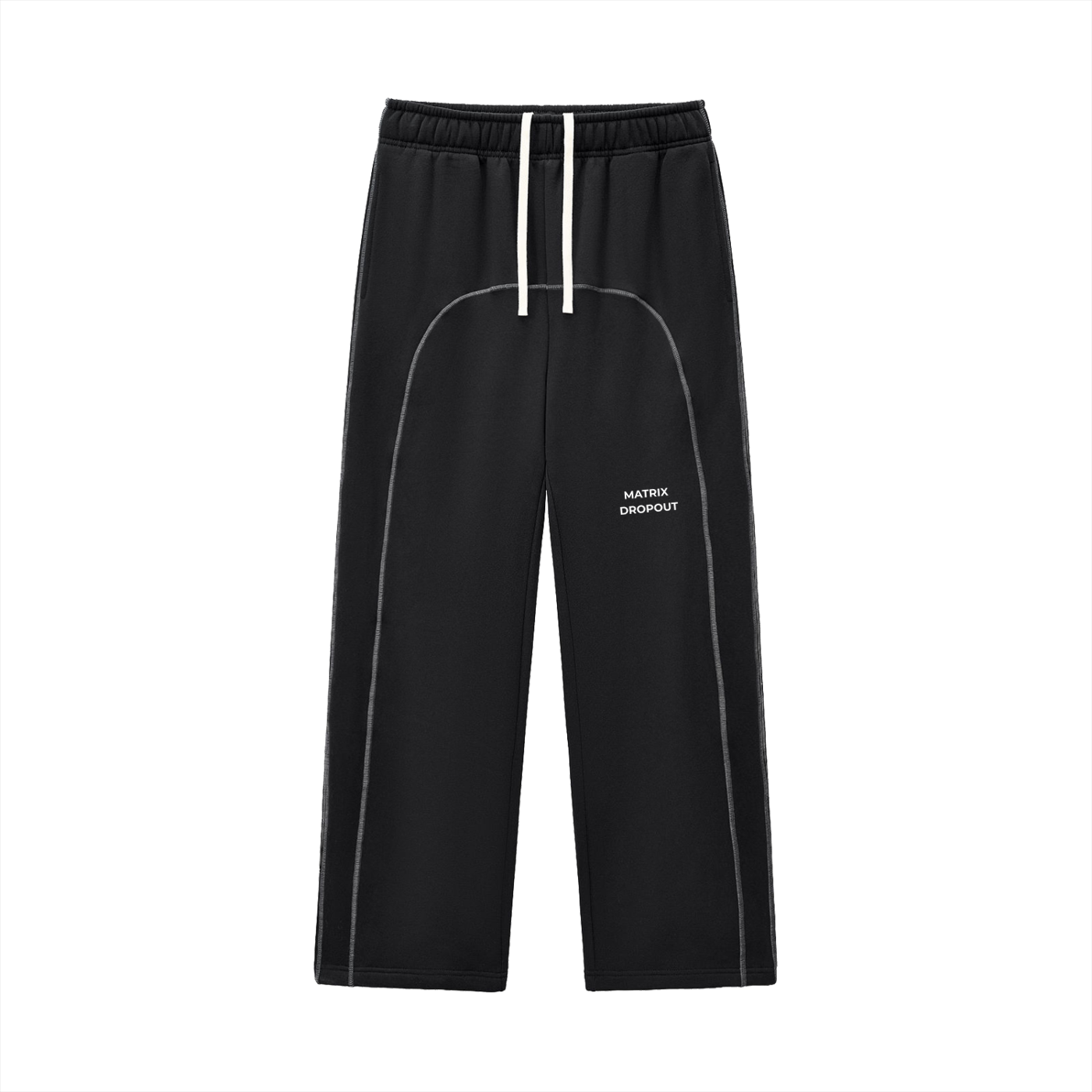 Unisex Matrix Dropout Contrast-Stitched Fleece Sweatpants