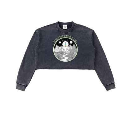 Nature Is My Church Washed Cropped Sweater