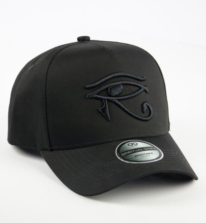 EYE OF HORUS BLACK TRUCKER HAT