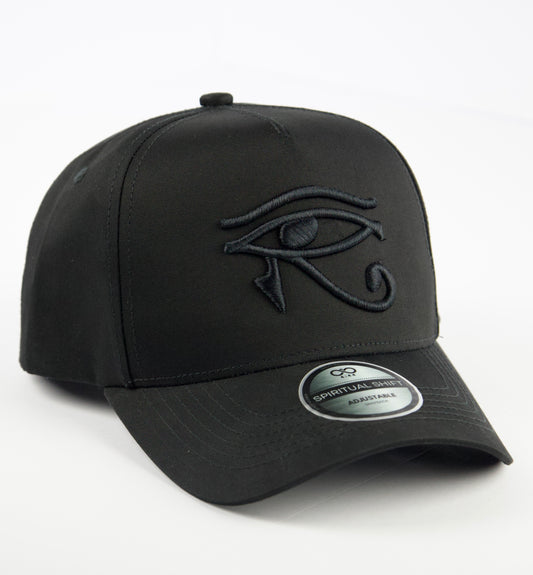 EYE OF HORUS BLACK TRUCKER HAT