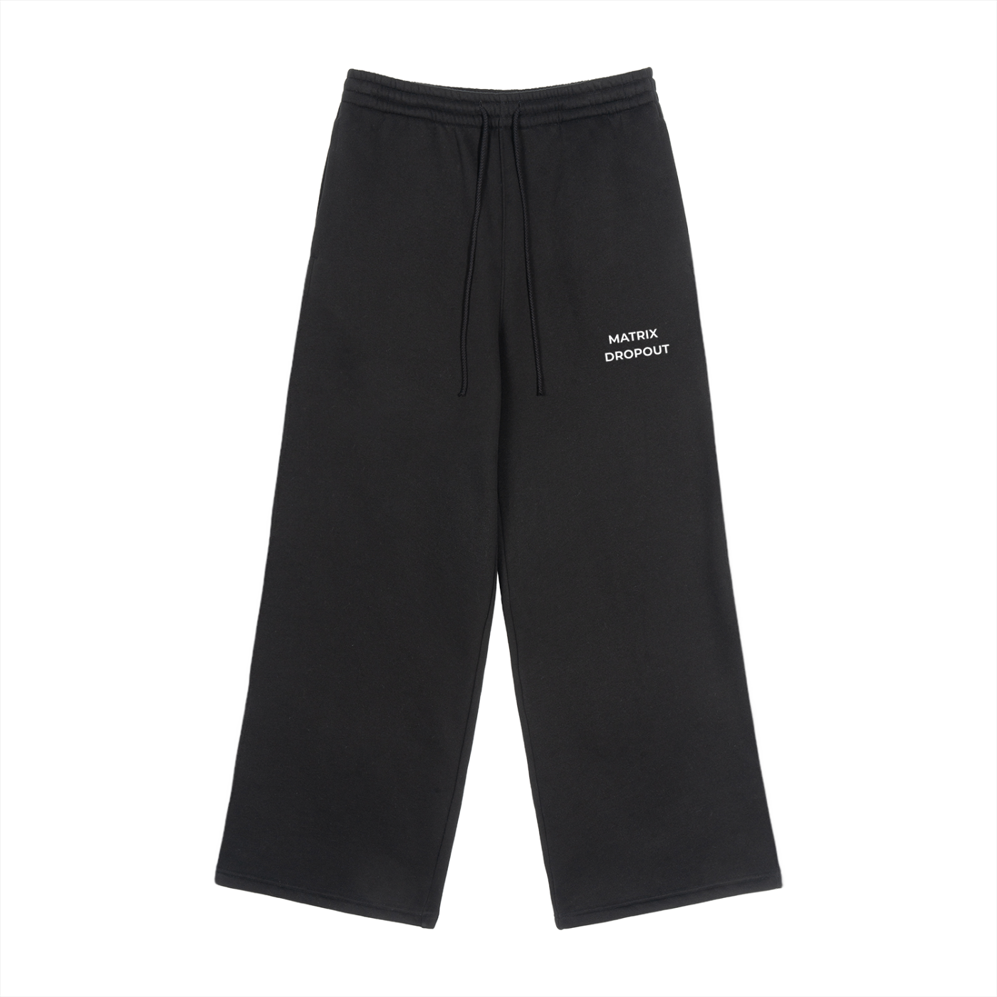 Matrix Dropout Fleece Drawstring Straight-Leg Sweatpants