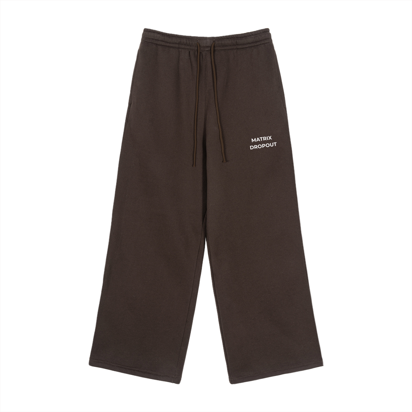 Matrix Dropout Fleece Drawstring Straight-Leg Sweatpants