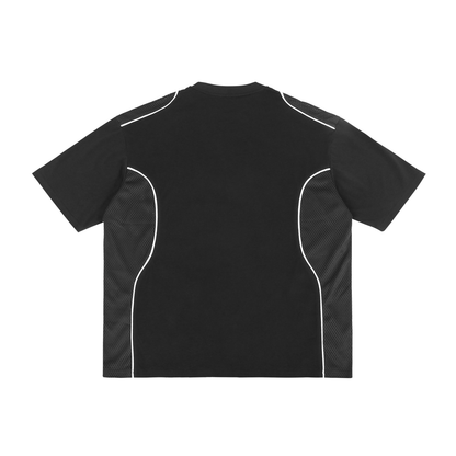 Timeline Jumper Contrast tee ,Contrast T,Spiritual Shift clothing ,spiritual shift attire ,spiritual clothing ,Conscious clothing ,awakening clothing ,dropped shoulders t,patchwork streetwear shirt,unisex oversized graphic tee
