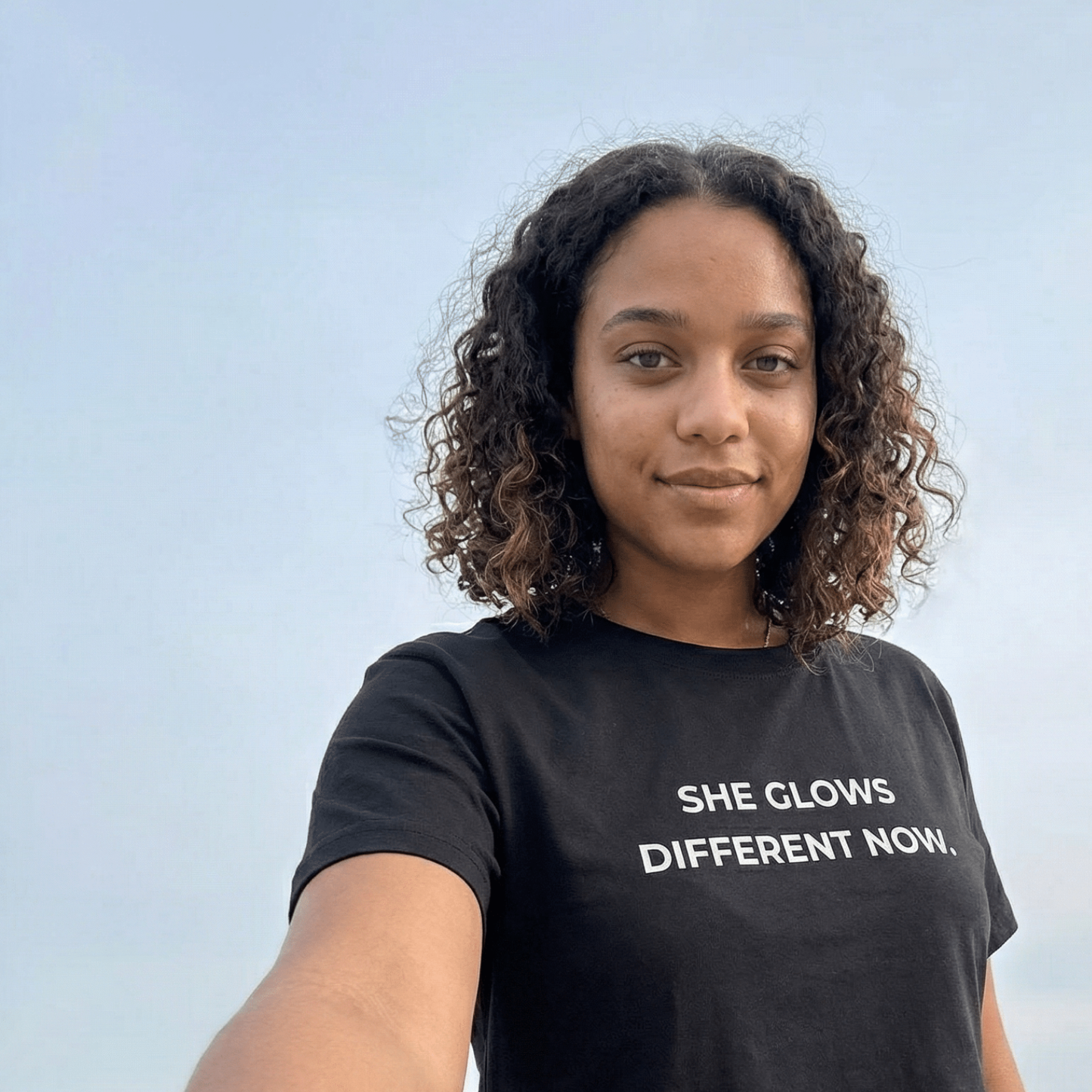 She Glows Different Now Crop Top