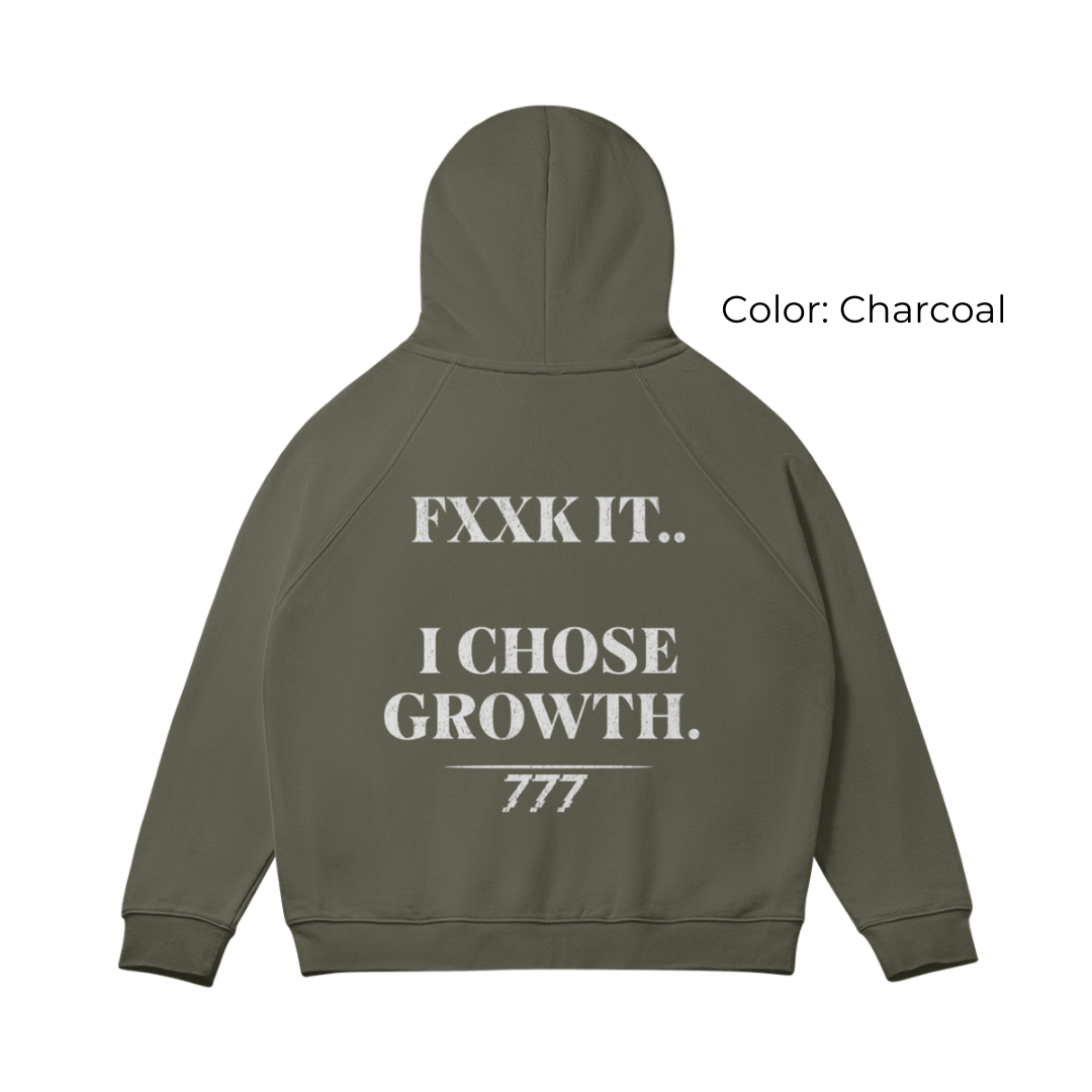 I Chose Growth Zip-up Oversized Hoodie
