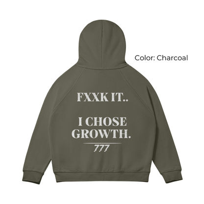 I Chose Growth Zip-up Oversized Hoodie