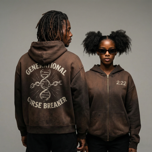 Curse Breaker Sun-Faded Distressed Zip-Up Hoodie