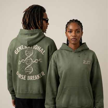 Curse Breaker Sun Faded Distressed Hoodie
