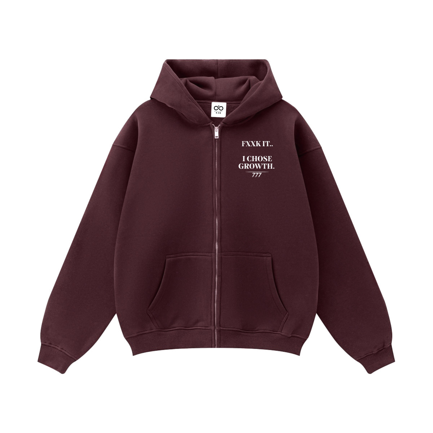 I Chose Growth Zip-up Oversized Hoodie