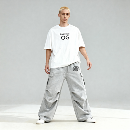 Matrix Dropout Wide Leg Cargo Sweatpants