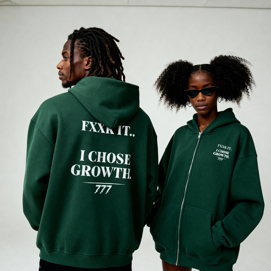 I Chose Growth Zip-up Oversized Hoodie