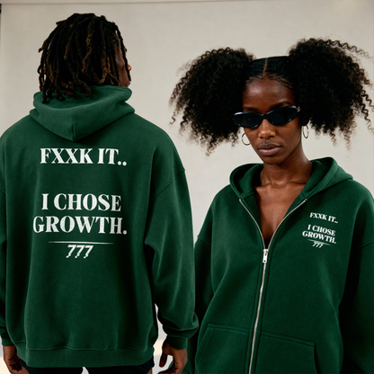 I Chose Growth Zip-up Oversized Hoodie