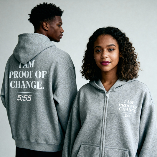 Glitch Proof of change Zip Oversized Hoodie