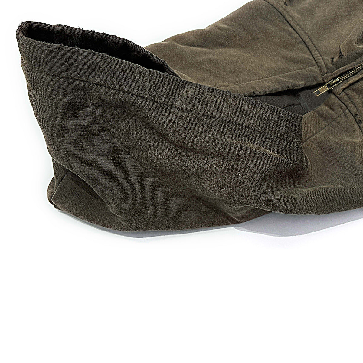 Curse Breaker Washed Distressed Zip-Up Hoodie