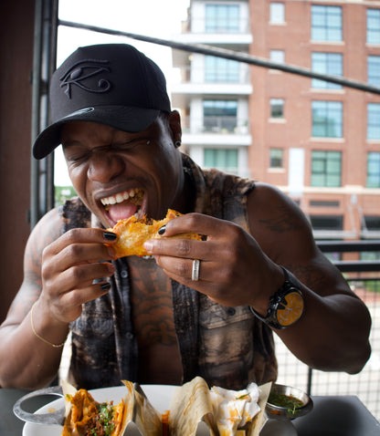 EYE OF HORUS BLACK TRUCKER HAT