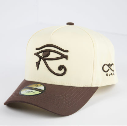 EYE OF HORUS BROWN TRUCKER HAT