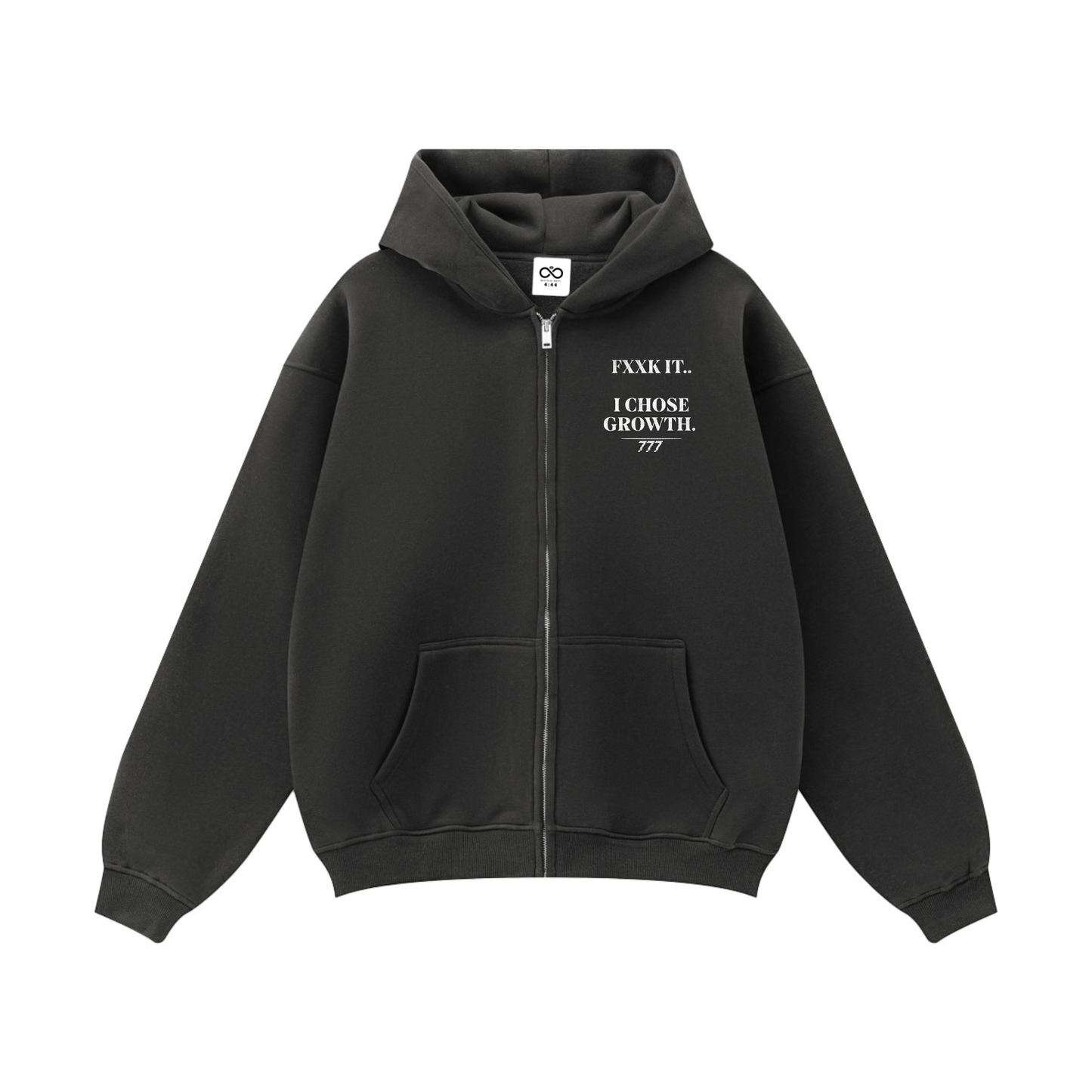 I Chose Growth Zip-up Oversized Hoodie