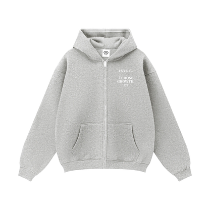 I Chose Growth Zip-up Oversized Hoodie