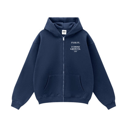 I Chose Growth Zip-up Oversized Hoodie