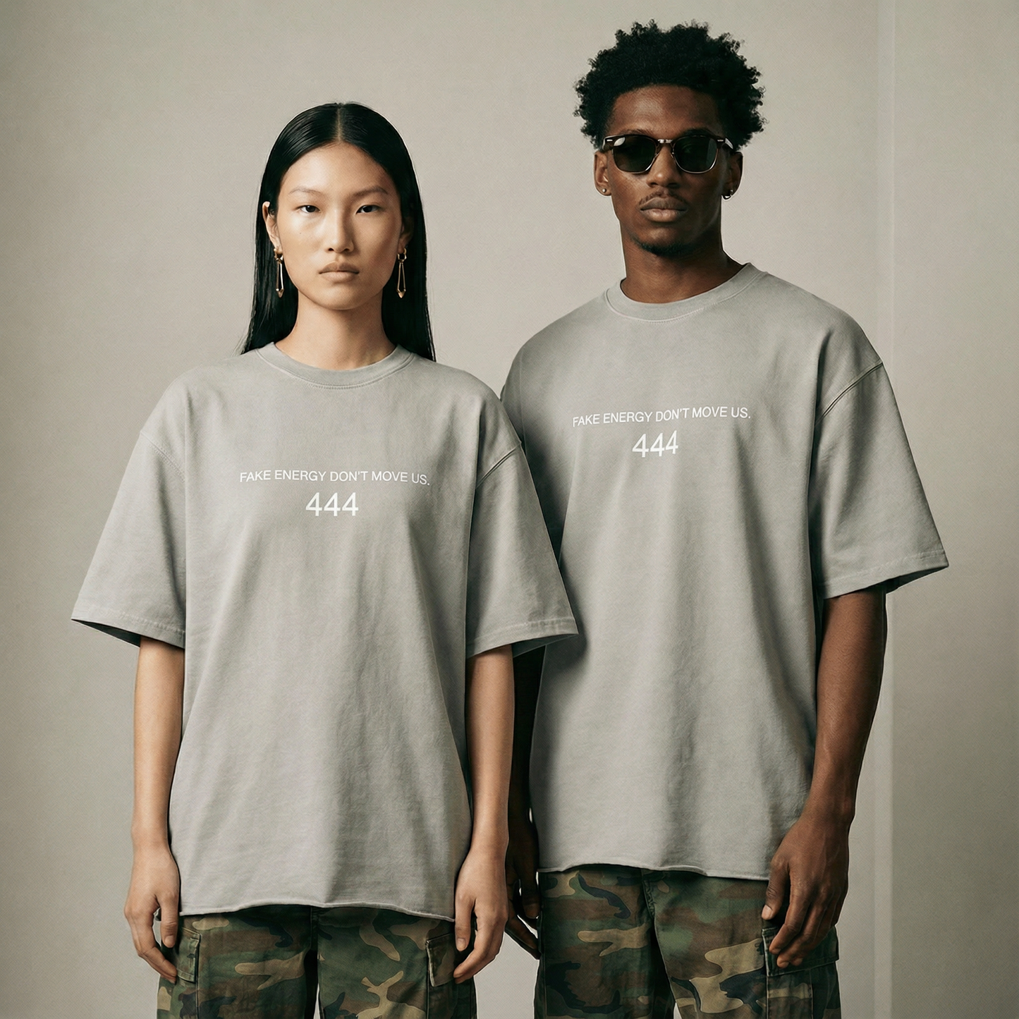 Fake Energy Don't Move Us Faded Raw Hem Tee