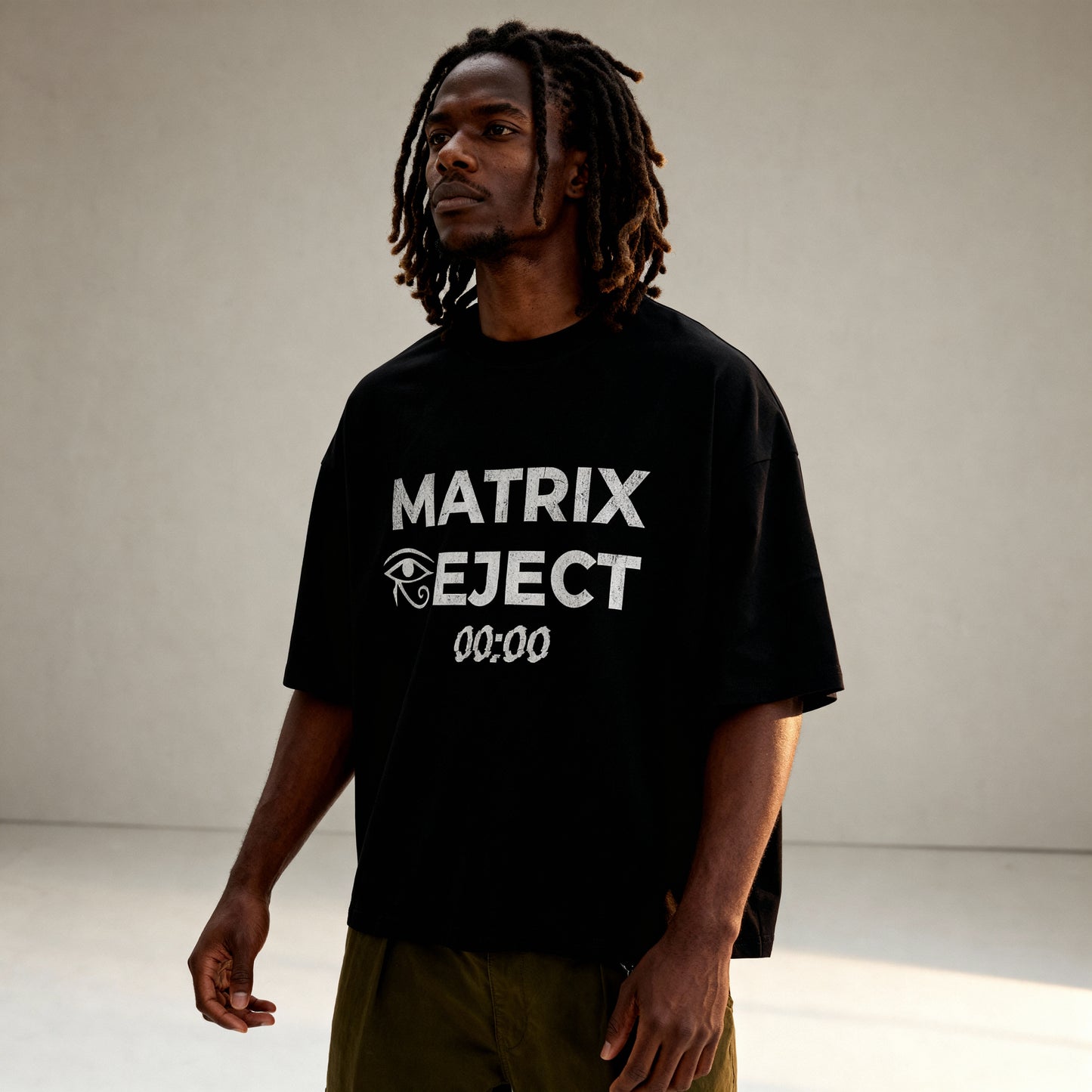 Glitch Eye of Horus Matrix Reject Boxy Tee