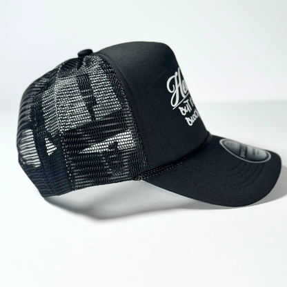 HEALING BLACK MESH TRUCKER HAT