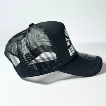 MY FREQUENCY AINT FREE MESH TRUCKER HAT
