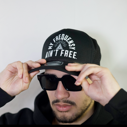 MY FREQUENCY AINT FREE MESH TRUCKER HAT