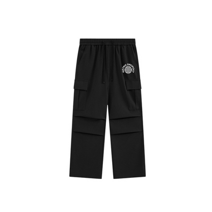 Matrix Dropout Wide-Leg Cargo Sweatpants