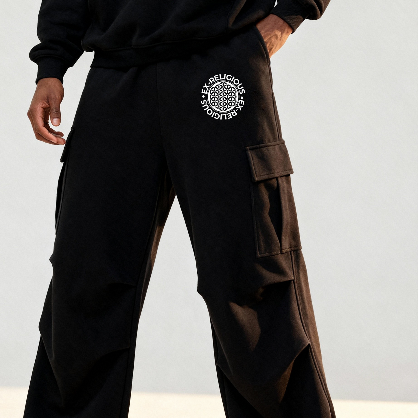 EX-Religious Wide Leg Sweatpants
