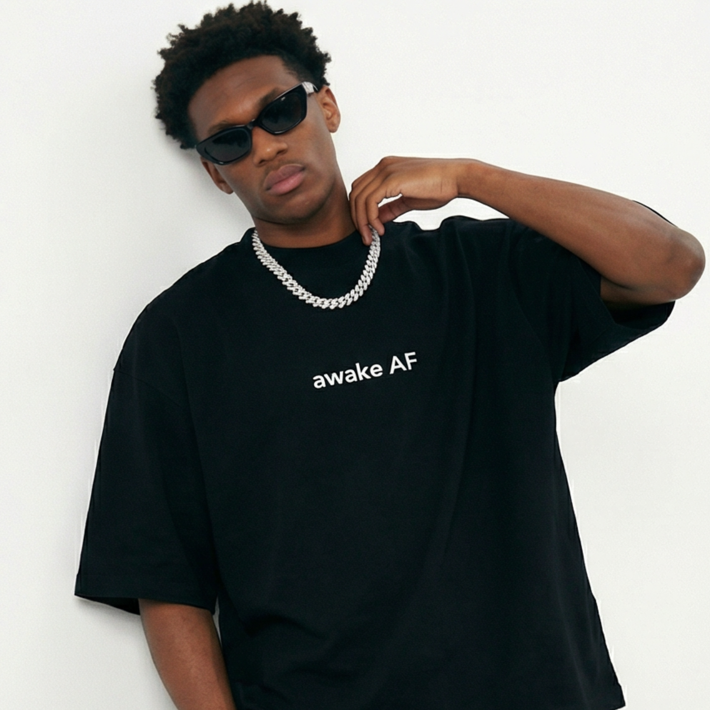 Awake Af Oversized One-Piece Boxy T-Shirt