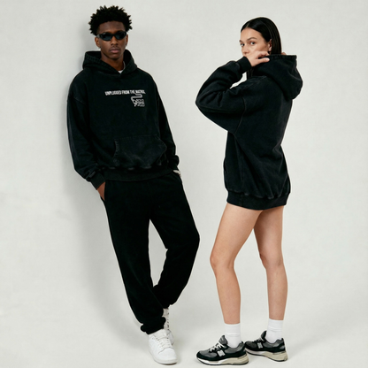 Unplugged From Matrix Washed Boxy Hoodie