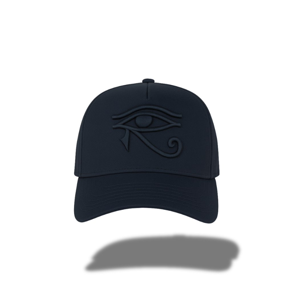 EYE OF HORUS BLACK TRUCKER HAT