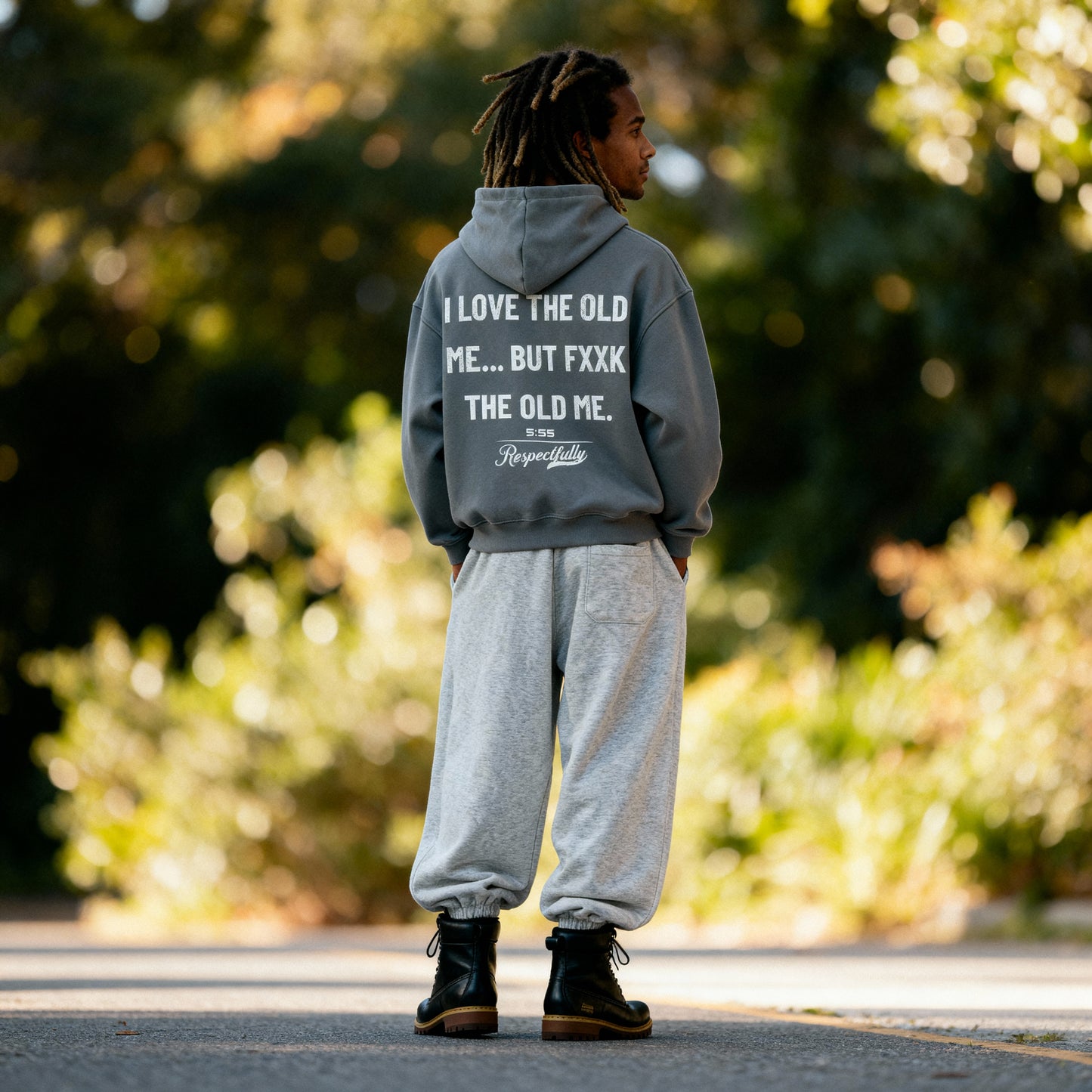 I Love The Old Me Cropped Double-Zip Hoodie