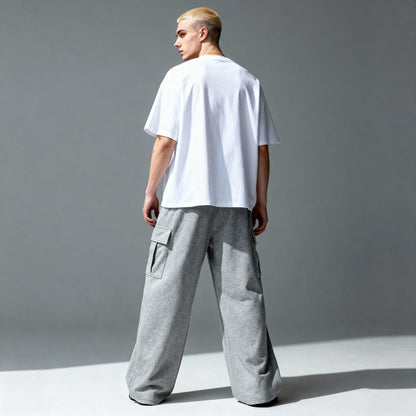 Ex-Religous Wide Leg Cargo Sweatpants