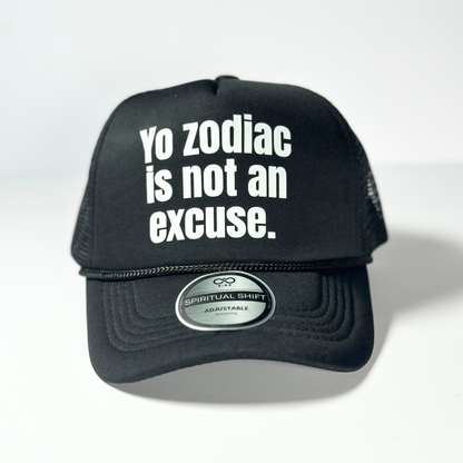 YO ZODIAK BLACK MESH TRUCKER HAT