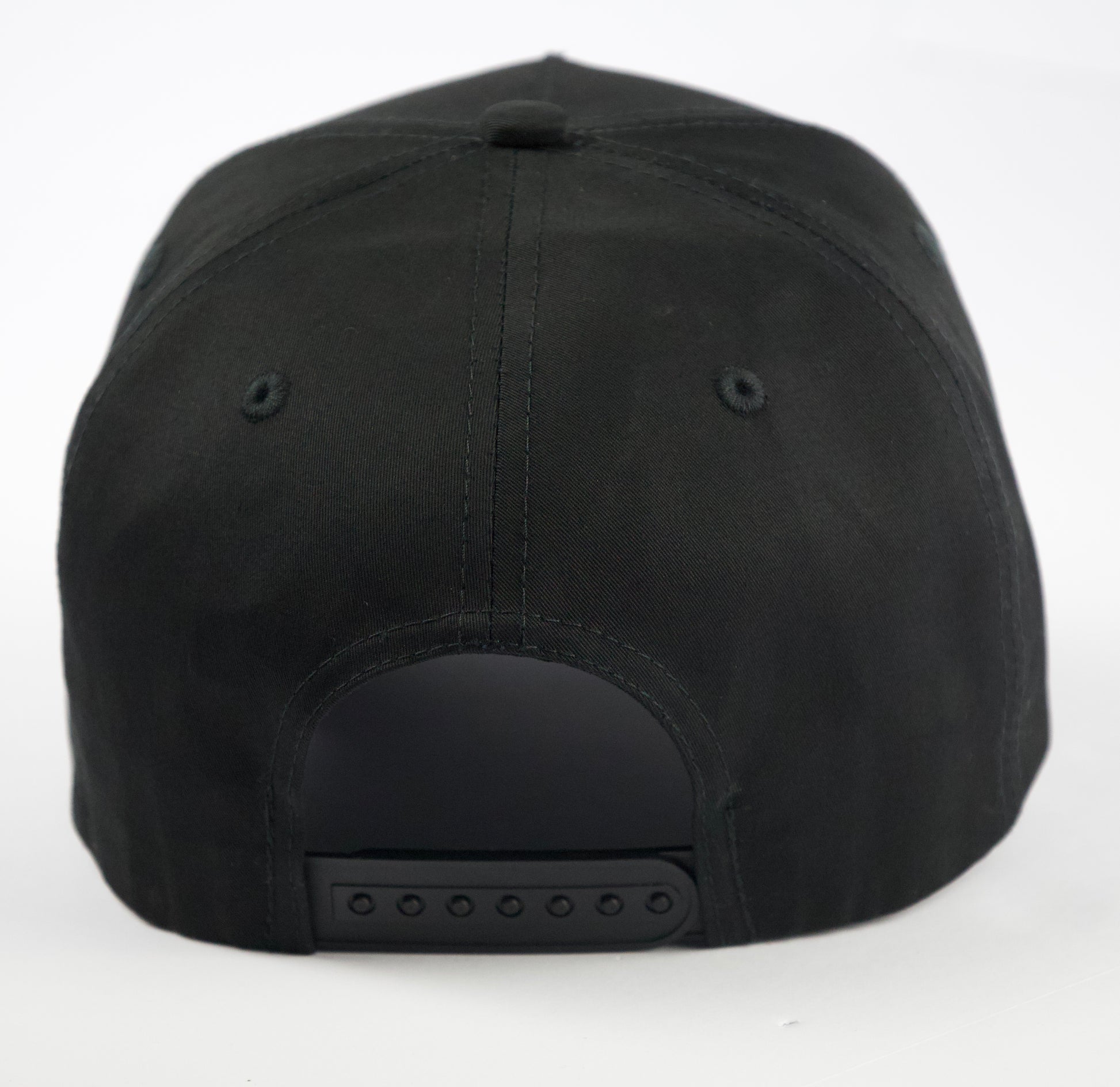 back of Black cap on a white background