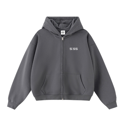 I Love The Old Me Cropped Double-Zip Hoodie