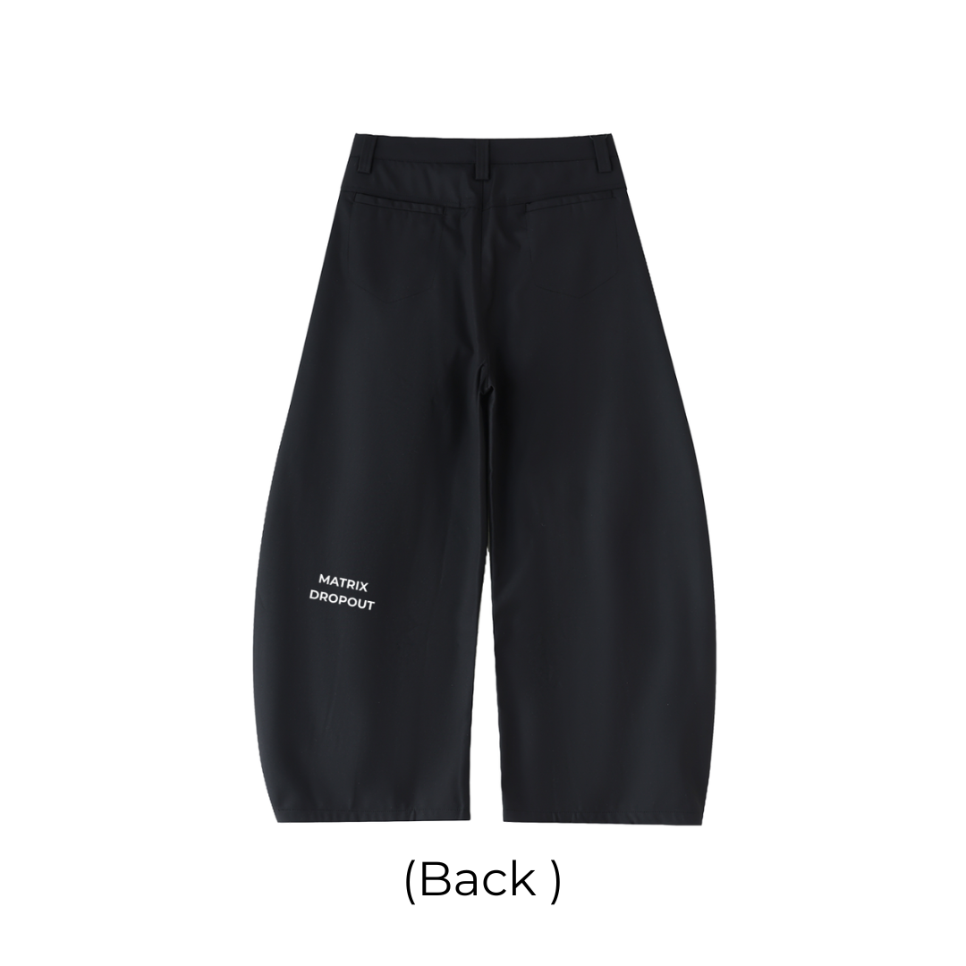 Matrix Dropout Essential Barrel-leg Dress Pants