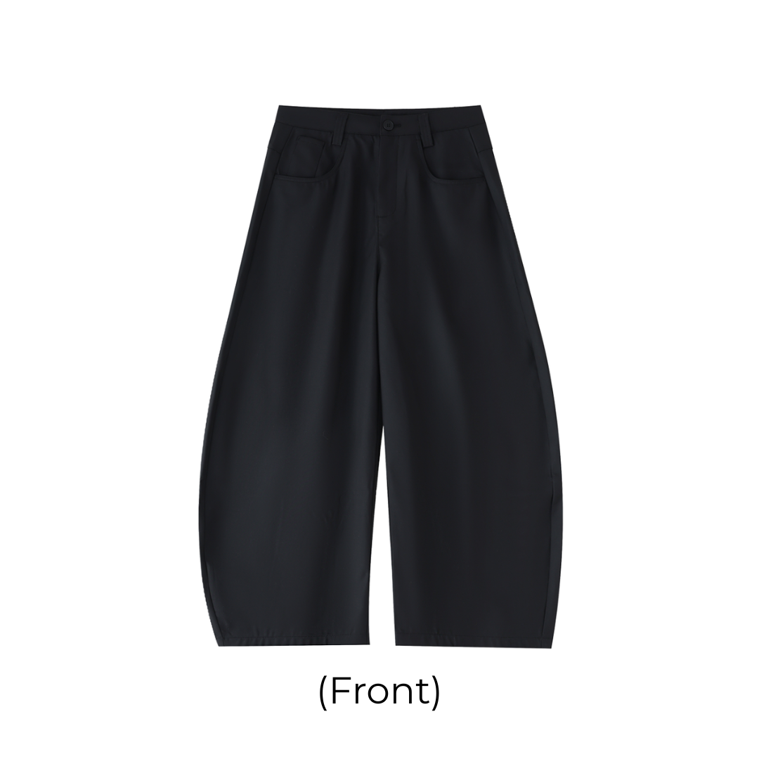 Matrix Dropout Essential Barrel-leg Dress Pants