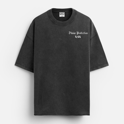 Divine Protection Raw Hem Washed Tee