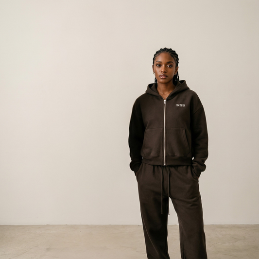 I Love The Old Me Boxy Zip Fleece Hoodie