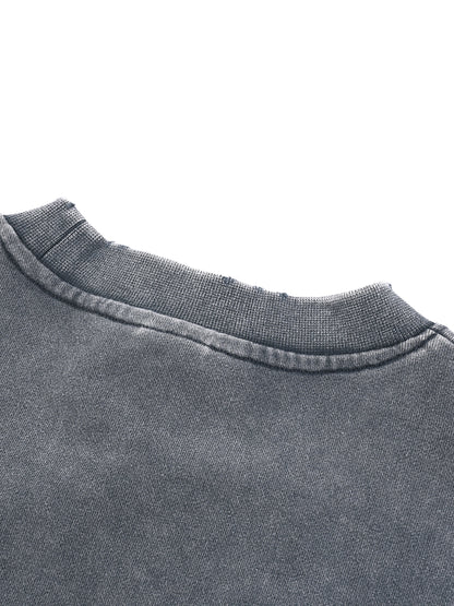 Nature Is My Church Washed Cropped Sweater